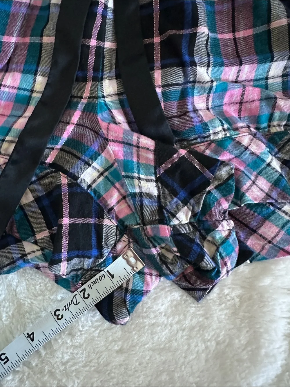 Victoria's Secret - Matching Set -Plaid Pajamas in Navy, Pink & Teal - Size M